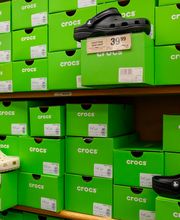 Shot of Popular Brand Section (I.e. Croc Shoe Wall)