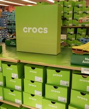 Shot of Popular Brand Section (I.e. Croc Shoe Wall)