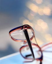 Großaufnahme Brillenfassung