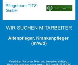 Altenpfleger, Krankenpfleger (m/w/d)