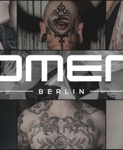 Tattoo-Collage mit Kunstwerken aus dem OMEN Lab Friedrichshain - Abstract, Blackwork, Realismus & Engraving.