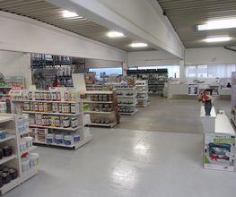 Standortbild Innenraum Lager MEGA eG Weiden, Großhandel für Maler, Bodenleger und Stuckateure
