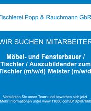Möbel- und Fensterbauer / Tischler / Auszubildender zum Tischler (m/w/d) Meister (m/w/d/