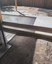 Terrasse und Holzzaun