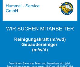 Reinigungskraft (m/w/d) Gebäudereiniger (m/w/d)