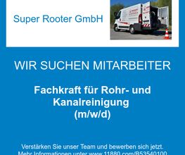 Fachkraft für Rohr- und Kanalreinigung (m/w/d)