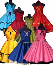 Elegante einfarbige Petticoatkleider aus wunderschönem Satin zur Jugendweihe, zum Abiball, Geburtstagsevents oder anderen Festlichkeiten.
