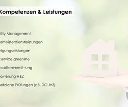 Unsere Kompetenzen & Leistungen
-Facility Management
-Hausmeisterdienstleistungen
-Reinigungsleistungen
-mr. service greenline
-Immobilienvermittlung
-Renovierung A&Z
-Gesetzliche Prüfungen