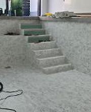 Innenpool wird mit Renolit Arcoplan Touch Folie verkleidet