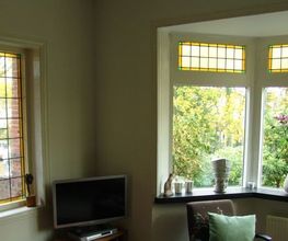 Glas in lood in ruiten