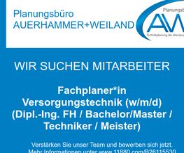 Fachplaner*in Versorgungstechnik (w/m/d) (Dipl.-Ing. FH / Bachelor/Master / Techniker / Meister)