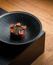 Swiss beef, kombu, ginger, nasturtium, olive oil