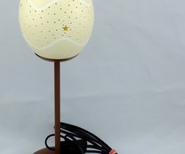 Straußenei Lampe