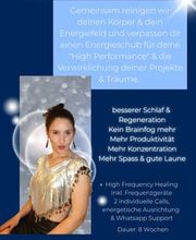 ⚡ High Frequency Boost – Energie, Klarheit & Fokus auf Zellebene
Fühlst du dich oft müde, unkonzentriert oder ausgebrannt – obwohl du eigentlich weißt, dass in dir mehr steckt?
Der High Frequency Boost regeneriert dein gesamtes System auf Zelleb