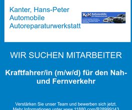 Kraftfahrer/in (m/w/d) für den Nah- und Fernverkehr