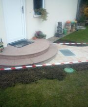 Herstellung Eingangspodest mit Granit