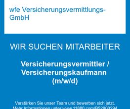 Versicherungsvermittler / Versicherungskaufmann (m/w/d)