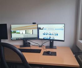 WBS -PC Arbeitsplatz mit geöffnetem Learnspace 3D