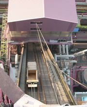 Windenhaus mit Schrägaufzug für Hochofen