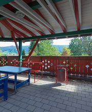 CURATA Maierhöfen Haus Iberg Sozialpsychiatrie, großzügige Terrasse im Außenbereich