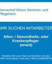 Alten- / Gesundheits- oder Krankenpfleger (m/w/d)