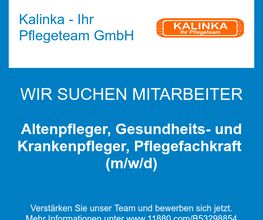 Altenpfleger, Gesundheits- und Krankenpfleger, Pflegefachkraft (m/w/d)
