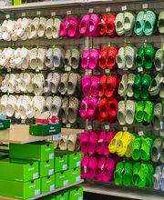 Shot of Popular Brand Section (I.e. Croc Shoe Wall)