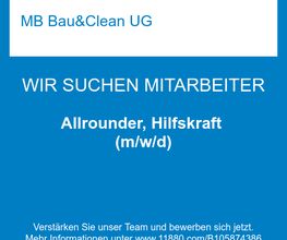 Allrounder, Hilfskraft (m/w/d)
