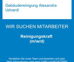 Reinigungskraft (m/w/d)