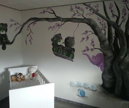 muurschildering babykamer