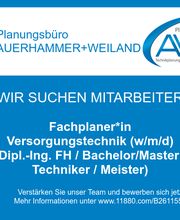 Fachplaner*in Versorgungstechnik (w/m/d) (Dipl.-Ing. FH / Bachelor/Master / Techniker / Meister)