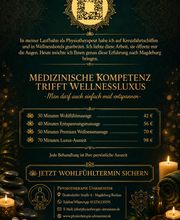 Flyer Massage Physiotherapie Uhrmeister