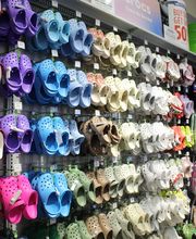 Shot of Popular Brand Section (I.e. Croc Shoe Wall)