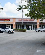 Parking Lot Entrance with Signage