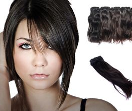 Echthaar-Extensions-leicht-gewellt-25cm-Tresse