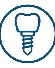 Zahnimplantat Symbol auf Transparentem Hintergrund