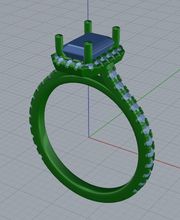 3D Skizze Verlobungsring