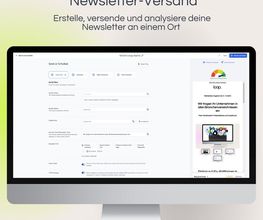 Benutzerfreundliches Newsletter-Tool für den einfachen Versand an Zielgruppen. Inklusive Vorschau-Funktion, Kontaktsegmentierung und personalisierten Inhalten.