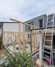 Holzrahmen für Erstellung eines Anbaus