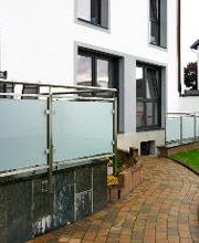 Edelstahlbalkon Geländer mit Glas