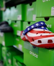 Shot of Popular Brand Section (I.e. Croc Shoe Wall)