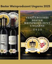 Vesztergombi Merlot und Bodzás Merlot mit dem Preissiegel "Bester Weinproduzent Ungarns 2025" Berliner Wein Trophy