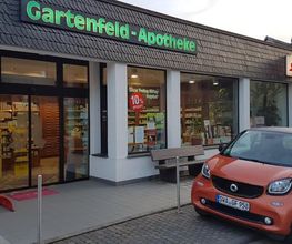 Aussenansicht der Gartenfeld-Apotheke