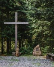 Der kleine Andachtsplatz im FriedWald Schenkenzell kann für Trauerfeiern unter freiem Himmel genutzt werden.