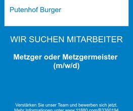 Metzger oder Metzgermeister (m/w/d)