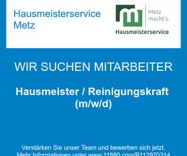 Hausmeister / Reinigungskraft (m/w/d)