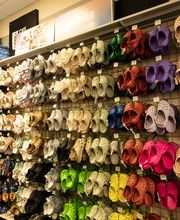 Shot of Popular Brand Section (I.e. Croc Shoe Wall)