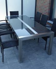 Edelstahlmöbel Gartentisch