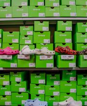 Shot of Popular Brand Section (I.e. Croc Shoe Wall)
