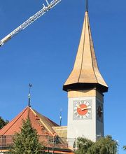 Fritz Tschanz Bedachungen, Schindeldach auf Kirchturm Sigriswil